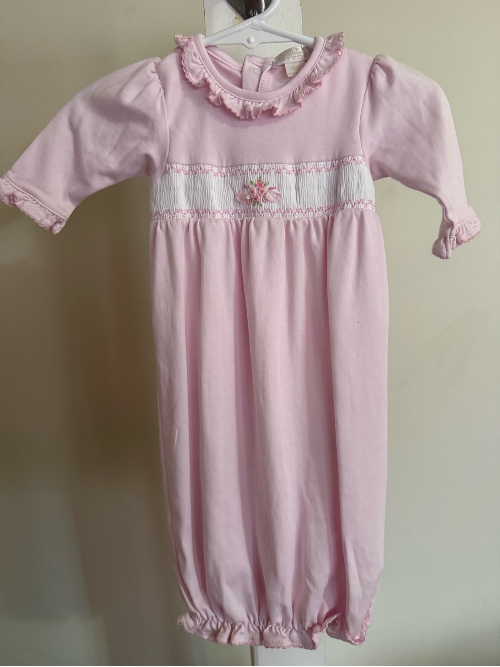 Newborn Kissy Kissy Smocked Gown